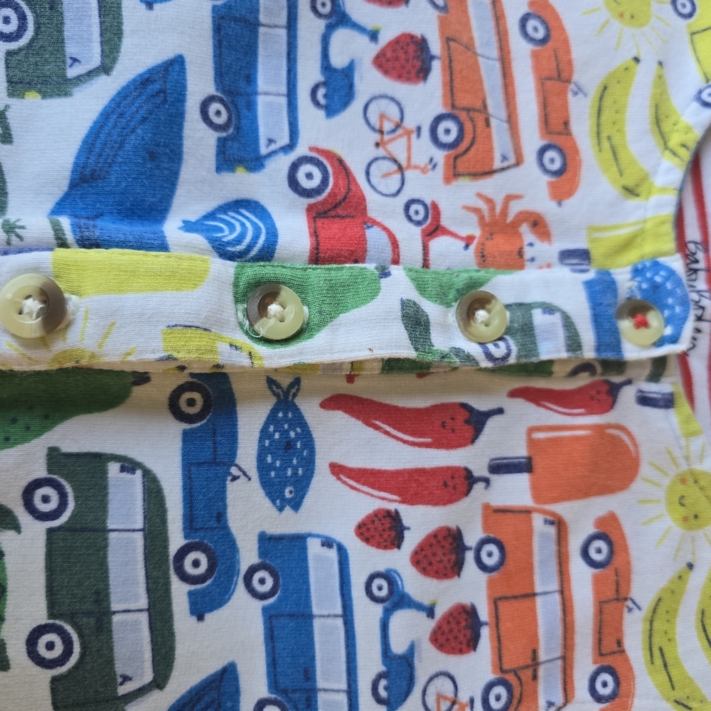 Baby Boden Kids Multicolor Vehicle Print Jumpsuit - Picture 5 of 6